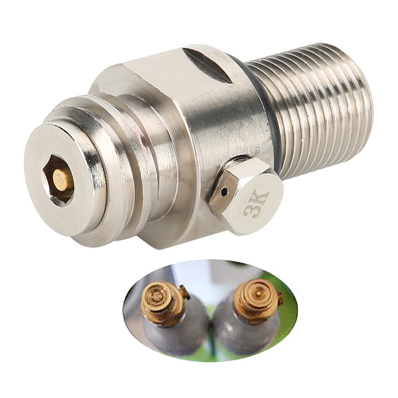 Electroplating Silver M18x1.5 TR21-4 Thread Soda Cylinder Valve Soda Accessories