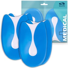 SULPO 2 Pairs Gel Heel Protectors for Pressure Pain for Heel Spurs Heel Cushion U Shape Size 36-39