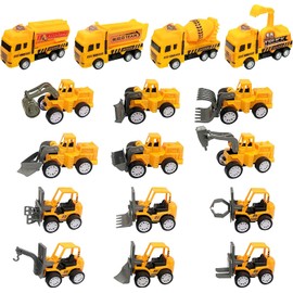 Mini Construction Vehicles Set Pull Back Engineering Car Toys Tractor Trucks for Birthday Party Favors Game Gift Classroom Reward Car