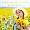 Sunflower Ring 925 Sterling Silver Fidget Rings Sunflower Spinner Ring