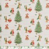 ANRO Oilcloth Tablecloth Christmas Tablecloth Washable Oilcloth Christmas Wax Tablecloth