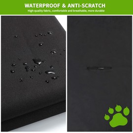 PETTOM Dog Car Seat Covers Washable Rear Car Seat Cover Waterproof Dog Hammock Car Bench Rear Seat Protector 47 x 56 Inches with Car Pet Car Safety Seat Belt