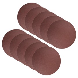 CoCud Hook and Loop Sanding Discs 8" 200mm Sandpaper 120 Grit Aluminium Oxide Flock Sandpaper - (Applications: for Wood Metal Plasterboard) Pack of 10