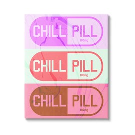 Stupell Industries Various Chill Pill Shapes Canvas Wall Art, Design by Daphne Polselli