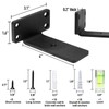 HITOMEN Heavy Duty Floating Shelf Brackets, 4-Inch (1/5'' Thick) Hidden