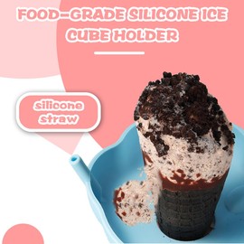 AYVRUOP 2 Stück Kinder Katzenpfoten Eiszapfenhalter, blau und rosa für Sommer Eiszapfen essen