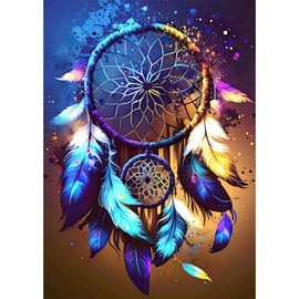 MXJSUA 5D Diamond Painting Kits for Adults, Dream Catcher Diamond Art Kits Full Drill Diamond Painting Kit for Beginners, DIY Crystal Picture Art for Home Wall Decor 30x40cm