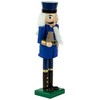 Northlight 14" Blue and Gold Wooden Mail Carrier Christmas Nutcracker