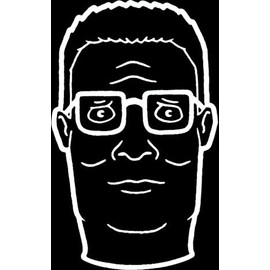 Hank Hill King Of The Hill WHITE Vinyl Car/Laptop/Window/Wall Decal