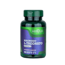 Treonato de Magnesio + Omega 3 1000 mg - Suplemento Nootrópico y Apoyo Cardiovascular - 90 Cápsulas