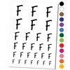 Letter F Uppercase Felt Marker Font Temporary Tattoo Water Resistant