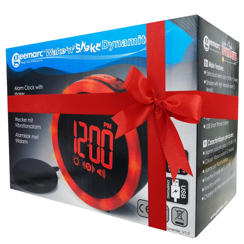 Geemarc WAKE 'N' SHAKE Dynamite - 95dB Loud Alarm Clock
