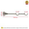 GIRASOLE HOME® 2 x Double Sided Open Curtain Pole Brackets