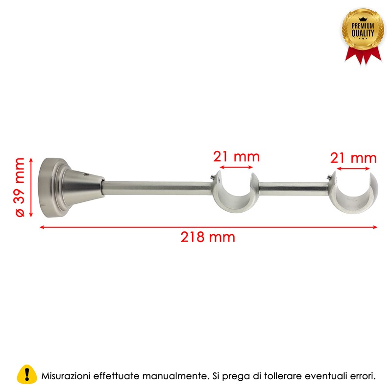 GIRASOLE HOME® 2 x Double Sided Open Curtain Pole Brackets