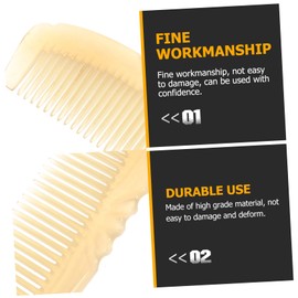 FRCOLOR Natural Horn Massage Comb Durable Static Hair Tool for Scalp Massage Smooth Hair for Women Comforting Design Friends