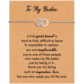 RZKING Bracelets For Women, Evil Eye Sun Moon Wave Charm Bracelets For Women, Friendship Bracelets, Gifts For Sister, Birthday, Thank You, Inspirational Gifts For Women, 16, Stainless Steel, no