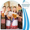 2 Pcs Oktoberfest Apron Couples Cooking Aprons German Party Costume