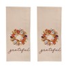 Park Designs Pumpkin Wreath Embroidered Dishtowel Set of 2