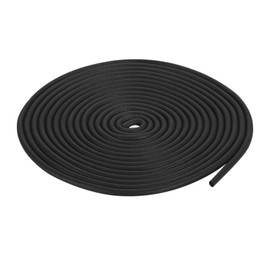 sourcing map Foam Rubber Weather Seal Strip, 2.5mm(3/32") Diameter 6 Meters (19.69Ft) Long Round EPDM Rubber for DIY Gasket, Warehouse, Pads, Foam Tubing, Crafts