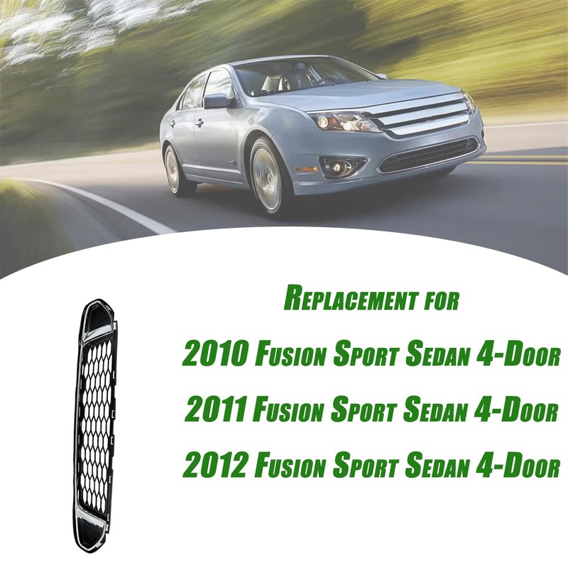SEBLAFF Lower Grille and Chrome Molding Trim Assembly Black Grill