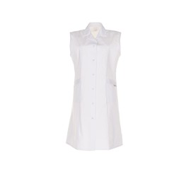 Planam 1692 Women's Work Coat Sleeveless Cotton Pure White Size 38