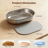 2 Bowls Stainless Steel Bowl Set for Automatic Microchip Pet