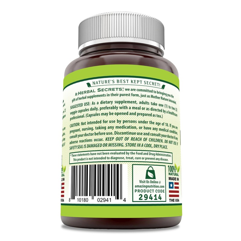 Herbal Secrets Burdock Root Supplement | 425 Mg Per Serving