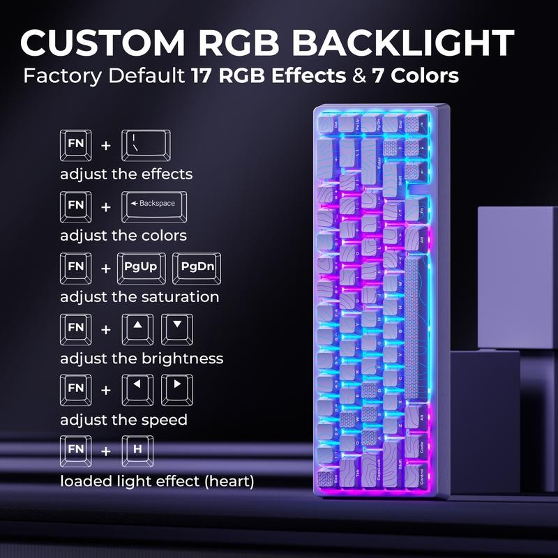 XVX M67 Jadestone Keyboard with IMD-Tech Keycaps, QMK/VIA Gasket, RGB
