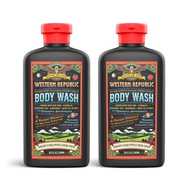 Western Republic Men's Body Wash | Aviator's Eucalyptus & Fresh Citrus Scent | Hydrating & Anti-Aging Formula with Aloe, Niacinamide & Hyaluronic Acid (2 Pack) | Made in USA