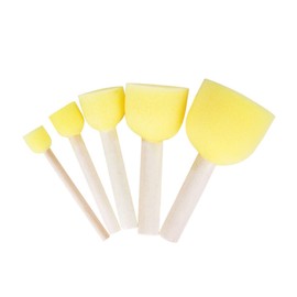 Baluue 27pcs Sets Sponge Seals Paint Sponge Brush Tools Sponges Paint Brushes Tools for Painting Brush Painting Tools Doodle Tools Wooden Black