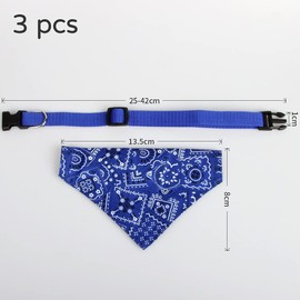 Dog Neckerchief, Taozoey 3 Pieces Pet Triangle Bib, Dog Bandana Scarf, Neckerchief Collar for Pets, Cats Bandana, Dog Neckerchief for Small and Medium Size (S)