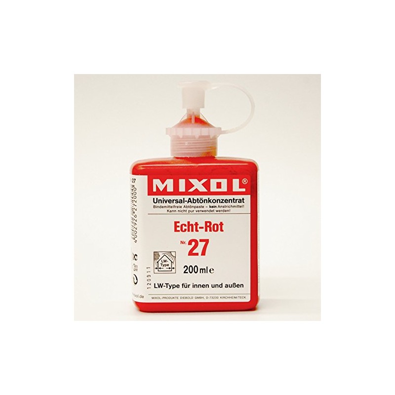 Mixol Universal Tints, Lightfast Red For Exteriors, #27, 200ml