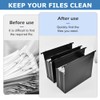 Plastic Extra Capacity Hanging File Folders,6 Pack Letter Size, 4inch