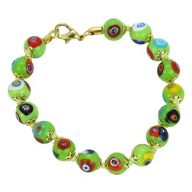 GlassOfVenice Murano Glass Mosaic Bracelet - Seafoam Green