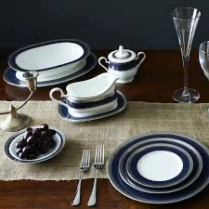 Noritake Odessa Cobalt Platinum 6” Fruit Bowls NEW