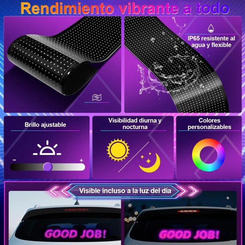 2 Piezas De Pantalla Led Con Luz Devil Eyes (12x59.5cm)