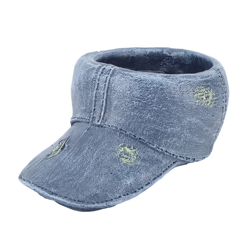 Hat Flower Pot Blue Retro Cowboy Hat Clothes Resin Plant