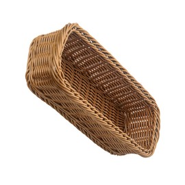 Angoily Woven Flatware Basket, Wicker Cutlery Basket, Imitation Rattan Chopsticks Forks Spoons Storage Box, Kitchen Utensil Storage Container Silverware Organizer (Style 1)