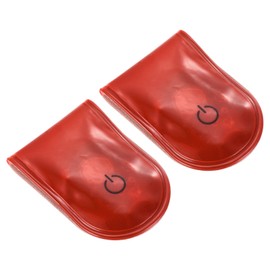 PATIKIL LED Flashlight, 2 Pack Night Shift Hands Free Clip-on Flashlights Night Safety Running Light for Running, Walking, Sports, Outdoor Emergency, Red