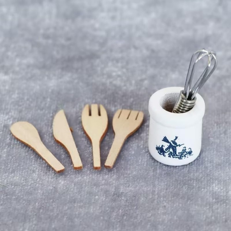 Miniature Kitchen Utensils Set, 1:12 Scale, Decoration Accessories