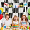 2Pcs Checkered Backdrop- Black White Checkered Backdrop Foil Streamer 1x