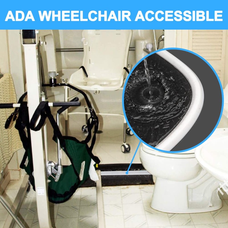 Duzzy 98 Inch Collapsible Shower Threshold Water Dam, Ideal for