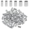 Aluminum Wire Rope Sleeves,200- Pieces Wire Rope Crimping Loop Sleeves