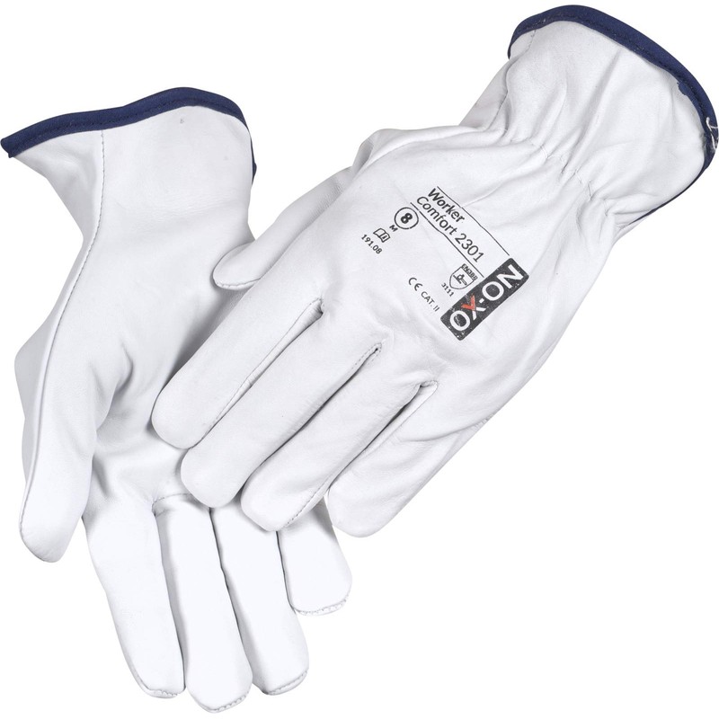 HandschuhMan. OX-ON Full Leather Work Gloves Soft Leather Goat Leather