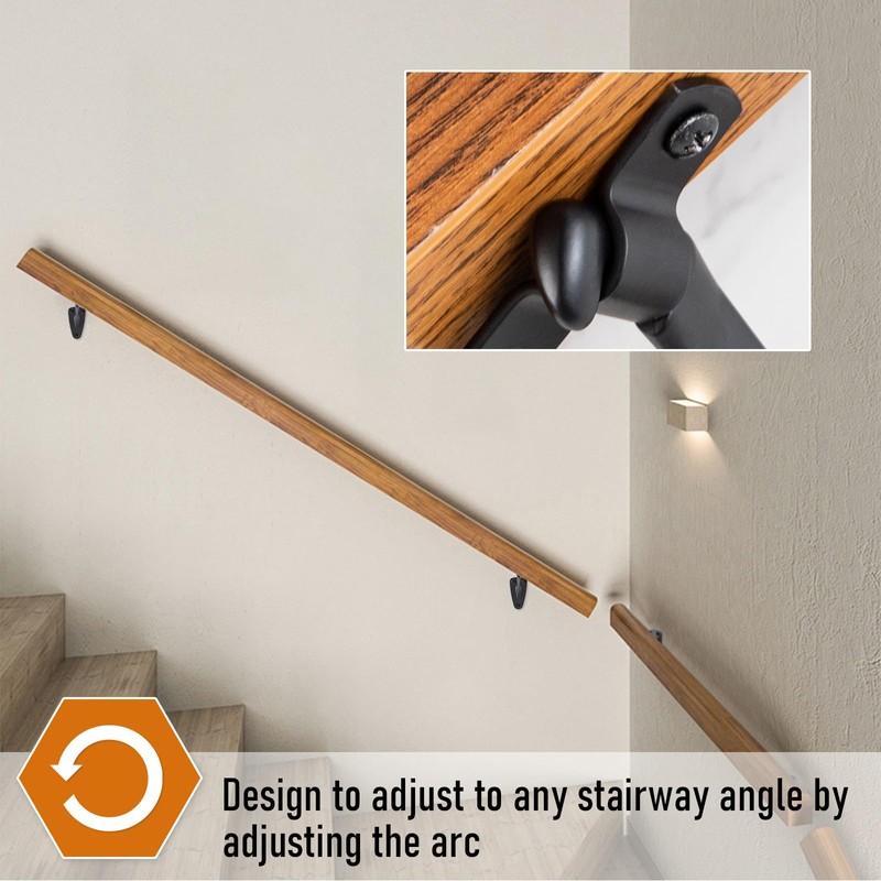 HOME MASTER HARDWARE Handrail Stair Brackets, 6 Pack Heavy Duty