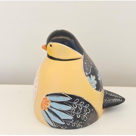 Handmade Bird Wind Chime Resin Interior Decoration Courtyard Decoration Home Garden Decoration Handicraft Hanging Decorations，The Porch Decor （Beige）