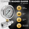 Pressure Washer Gauge 6000PSI Stainless Steel Double Scale Washer Gauge