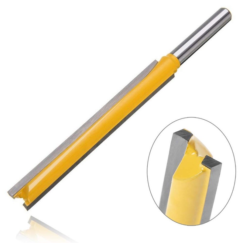 Bestgle 2pcs 1/4" Shank Straight Router Bits, 2" & 3"
