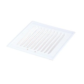 Aqbau® Ventilation grille with clamps, weather protection grille, exhaust grille, 166 x 165 mm, sheet steel, white