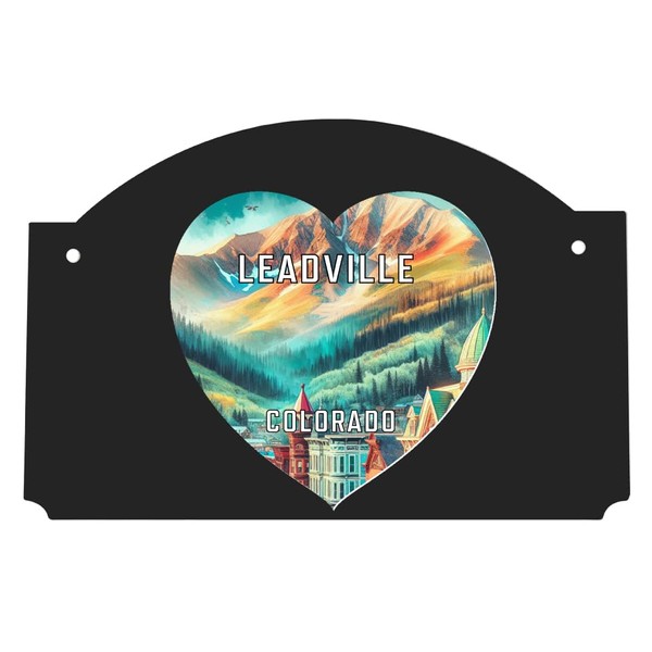 Leadville Colorado Travel Souvenir Destination Wood sign flat with string